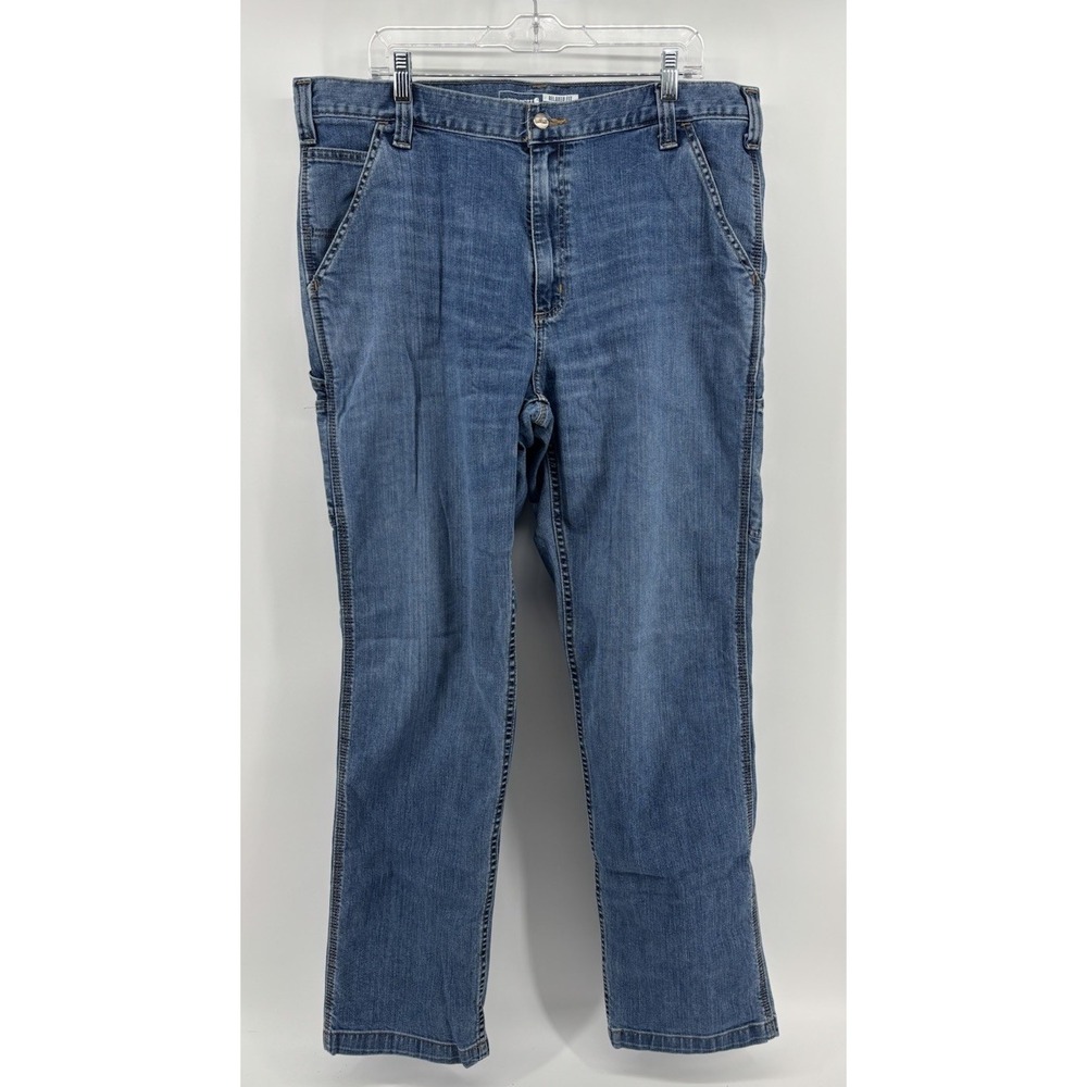Carhartt Rugged Flex Relaxed Fit Straight Leg Jeans Mens 38x34 Blue BD2808-M